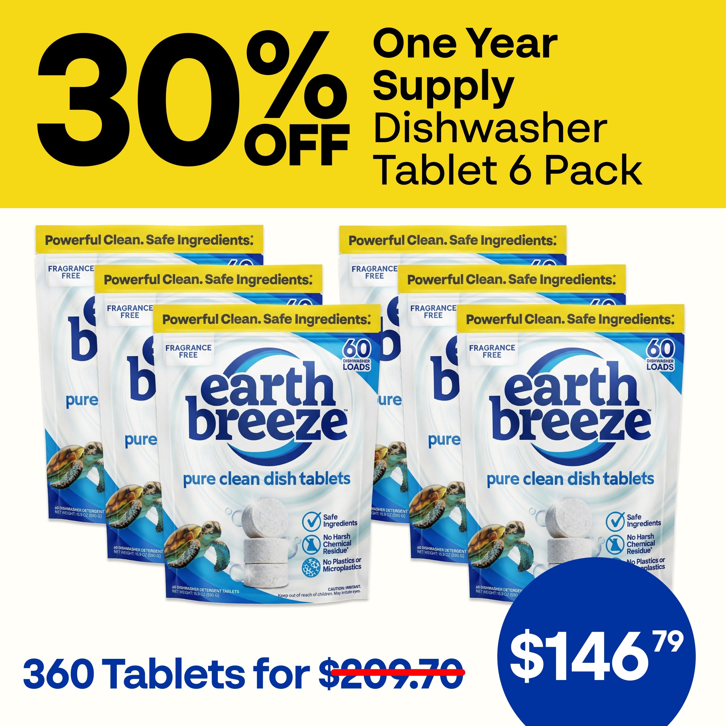 Alternative view of Pure Clean Dishwasher Tablets - 6 Pack
